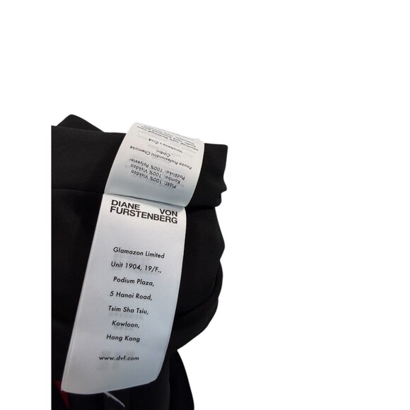 Diane Von Furstenberg SELENA Red & Black Print Chiffon Maxi Dress $588 Size 12 - Picture 10 of 11